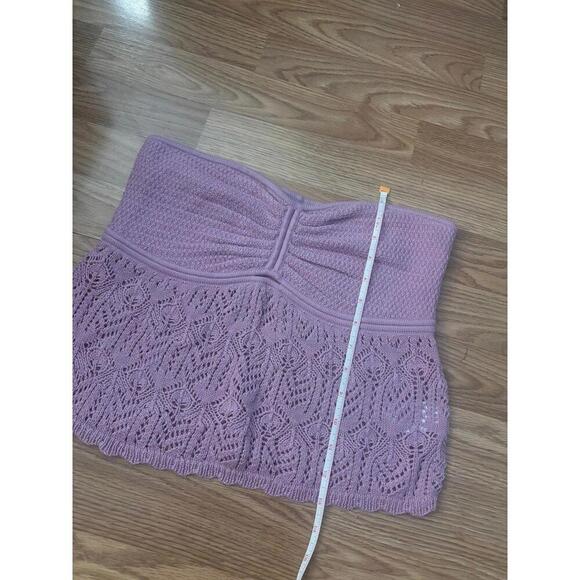 American Eagle Cropped Crochet Tube Top Size Large - Picture 3 of 10